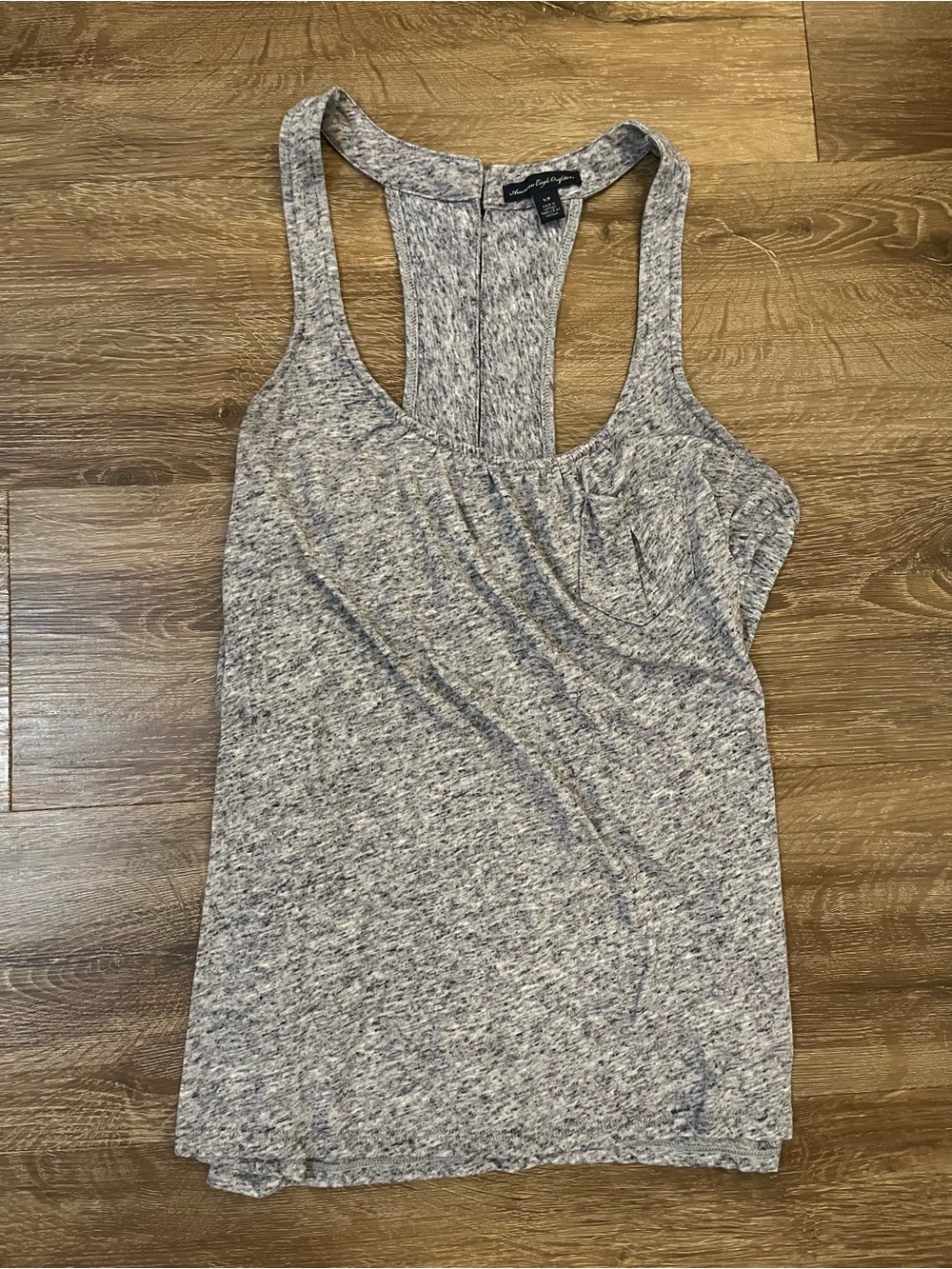 Vintage American Eagle Heathered Gray Racerback Tank Top
